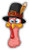 Funny Turkey Animal Head 5 INCH STICKER GRAPHIC - Bumper WIndow Laptop Locker Waterbottle Folder Sticker Sign