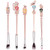 Makeup Brushes Set,Wizard Wand Magic 5Pcs Cosmetic Brushes Kit for Women Eye Shadow Eyeliner Blending Pencil Lip Foundation Brushes with Gift Bag,Rose Gold