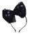 Holiday Wedding Silk Knot Bow Headband With Shiny Circles-Black