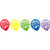 Amscan 110314 Latex Balloons 12" Multi Color