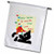 3dRose fl_164788_1 Funny Fuzzy Black Cat Dear Santa Christmas Letter Garden Flag, 12 by 18-Inch