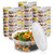 -24 Sets - 8 oz.- Plastic Deli Food Storage Freezer Containers With Airtight Lids Plastic Deli Containers with Lids, Slime, Soup, BPA Free Stackable Leakproof Microwave/Dishwasher/Freezer Safe