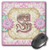 3D Rose"Regal Pastel Mod Damask Monogram Initial S" Matte Finish Mouse Pad - 8 x 8" - mp_102851_1