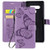 LG V40 ThinQ Wallet Case,LG V40 Phone Case,Ropigo 3D Flip Cover Emboss Butterfly Leather Wrist Strap,Magnetic Closure,with Credit Card Slots Holder,Kickstand for LG V40 ThinQ Purple