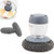 Kitchen Soap Dispensing Palm Brush Multifunctional Cleaning Brush, for Dish Pot Pan Sink Cleaning (A)