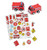 Fun Express 300 Firefighter Fireman Fire Safety Self-Adhesive Foam Shapes with Fire Truck Firetruck Engine Pullbacks Toy - 12 pieces Bundle