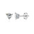 Women's 316L Surgical Steel Triangle Clear Cubic Zirconia Stud Earrings for Women Triangle CZ Stud Earrings Stainless Steel Crystal Earring Silver Ear Stud Jewelry for Men Jewelry Gifts for Women 3mm