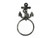 Hampton Nautical Cast Iron Anchor Towel Holder, 8.5", Antique Silver