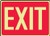 Accuform MLAD510GP Lumi-Glow Plastic Safety Sign, Legend"EXIT", 7" Length x 10" Width x 0.070" Thickness, Glow on Red