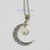 Cresent Moon Glowing Sphere Necklace, Frozen Glowing Necklace, Glowing Jewelry, Glow Pendant,Glow in The Dark