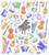 Tattoo King Multi-Colored Stickers-Orchestra