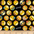 David Textiles Classic Emoji Black/Yellow Fabric Fabric by the Yard