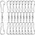 TecUnite 10 Pack Swivels Dual Clip for Hanging Windsock Wind Spinners Wind Chimes Crystal Twisters Party Supply