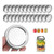 Mason Jar Lids, 24pcs Regular Mouth Canning Lids, Lids for Mason Jar Canning Lids, Split-Type Lids Leak Proof and Secure Canning Jar Caps (Silver)