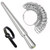 Accmor Ring Size Measuring Tool Set, Metal Ring Mandrel, Ring Sizer Guage and Finger Size Gauge with Magnifying Glass, Ring Stick Jewelry Mandrel and Ring Gauge Finger Sizing for Jewelry Making