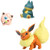Pokemon Battle Figure Set (3-Pack) - 2" Jigglypuff, 2" Munchlax, 3" Flareon