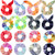 16 Pieces Tie Dye Hair Scrunchies Tie Dye Bunny Ear Bow Scrunchies Gradient Color Hair Scrunchies Soft Elastic Hair Bands Scrunchy Hair Ties Ropes Ponytail Holders for Women Girl Hair Accessories