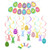 Happy Easter Egg Bunny Decoration - Happy Easter Egg Banner Bunny Spiral Ornaments Easter Cupcake Topper Decor Set,Easter Party Supplies (Easter 3A)