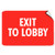 Exit to Lobby Ada Ada Exit Label Decal Sticker 10 Inches X 14 Inches