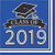 Creative Converting 335415 Blue Class Of 2019 Napkins 6.5,