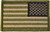 Tactical Reverse USA Flag Patch - Multitan 2"x3" Hook and Loop Fasteners Backing - By Ranger Return (RR-TACT-USAF-MULT-0REV)