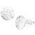 8mm Hammered Round Disk Studs Solid 925 Sterling Silver Push Back Earrings