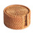 Rattan Coasters, Handmade Teacup Coasters, Creative Gift for Kitchen Table Drinks Crafts Round Natural Coasters Coasters Set (3.15in)