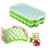 Ice Cube Trays, 2 Pack Silicone Ice Cube Molds with Lid Flexible 74-Ice Trays BPA Free for Whiskey, Cocktail, Stackable Flexible Safe Ice Cube Molds (Green)
