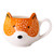 3D Fox Mug Stoneware Coffee Mug Tea Cup Hand Painted Ceramic Animal Coffee Cup Mug, Orange and White