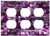 Triple Duplex Outlet Wall Plate Cover - Background Wall Light Glow Abstract Art Creative 3