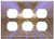 Triple Duplex Outlet Wall Plate Cover - Gold Stars Purple Glow Background