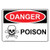 Danger Poison OSHA Safety Label Sticker Decal, 10x7 in. Vinyl for Hazmat by ComplianceSigns