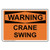 Warning Crane Swing OSHA Safety Label Sticker Decal, 10x7 in. Vinyl for Worksite by ComplianceSigns