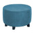 Round Ottoman Slipcover Ottoman Covers Slipcover Footstool Protector Covers Storage Stool Ottoman Covers Stretch with Elastic Bottom, Feature Real Velvet Plush Fabric (Medium, Peacock Blue)