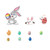 Josopa Bunny Eggs Decals Easter Bunny Magnetic Refrigerator Sticker Easter Removable Wall Door Floor Decor for Window Decoration