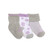 Robeez Baby Girls 3-Pack Socks, flowers/purple/grey/white, 0-6 Months