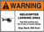 Warning Helicopter Landing Area Sticker