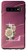 Galaxy S10 Maroon floral Initial Letter L monogram beige roses Case