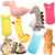 Zhanmai 10 Pieces Plush Cat Chew Toys Catnip Cat Toys Interactive Cat Catnip Toys Cute Entertaining Toys for Cat Pet Kitten Indoor Playing Teeth Cleaning Claw Grinding