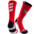 TCK Wisconsin Badgers Crew Socks Team Screamer (Medium, Red/Black/White)