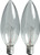 GE Crystal Clear Incandescent Chandelier Light Bulbs, 25-Watt, 160 Lumen, Candelabra Base, Clear Light Bulbs, Soft White, 2-Pack, Decorative Candelabra Light Bulbs, Blunt Tip Candelabra Bulbs