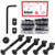 Hilitchi M6 120Pcs Black Hex Socket Head Screws Bolts Barrel Nuts Hardware Assortment Kit for Crib Baby Bed Furniture Cots and Chairs (35mm/45mm/55mm/65mm/75mm-Assortment Kit)