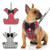 RYPET 2PCS Small Dog Harness and Leash Set - No Pull Pet Harness with Soft Mesh Nylon Vest for Small Dogs and Cats L