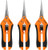 VIVOSUN 3-Pack 6.5 Inch Gardening Hand Pruner, Pruning Shear with Straight Stainless Steel Blades Orange