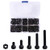 LordHardware 300pcs Alloy Steel Screws Nuts Assortment Kit M3 Hex Socket Head Cap Screw Bolts Nuts Set with Storage Box