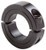 Climax Metal 2C-087 Steel Two-Piece Clamping Collar, Black Oxide Plating, 7/8" Bore Size, 1-5/8" OD, With 1/4-28 x 5/8 Set Screw