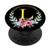 Letter L Initial Floral Flower Monogram Gift Women Girls PopSockets PopGrip: Swappable Grip for Phones  and  Tablets