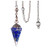 Jovivi Dyed Lapis Lazuli Chip Stone Gemstone Chakra Healing Crystals Pendulum for Dowsing Divination 6 Facted Hexagon Pointed Cone Reiki Pendulum Pendant with Chain