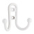 BRAINERD B46115J-W-C Double Robe Hook with Ball End