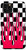 iPhone 11 Pro Black White Checkerboard Pattern Hot Fire Pink Flame Case